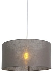 Lampă suspendată albă cu nuanță gri 50 cm - Combi 1