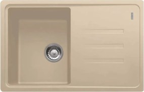 Chiuveta bucatarie compozit Franke Malta Avena 1 cuva cu picurator 78x50 cm reversibila finisaj bej mat