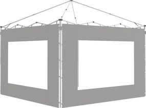 Outsunny Set de 2 laterale de cort, barnum 295x195 cm, Panouri de schimb din material pentru pergolă de 6x3 sau 3x3 m, gri | Aosom Romania