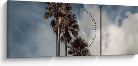 Tablou - Drama cu palmieri (cu ceas) (90x30 cm)