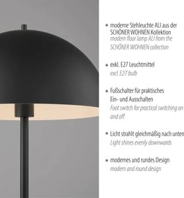 Schöner Wohnen 11727-18 - Lampadar ALI 1xE27/25W/230V negru