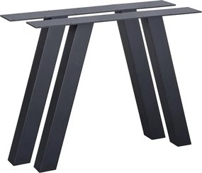 Picioare pentru mobilă negre 2 buc. din metal Tablo – WOOOD