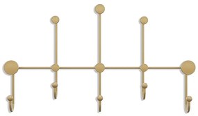 Cuier de perete auriu din metal Dama – Kalune Design