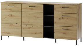 Comodă Lorren 48 (stejar artisan + negru mat). 1068173