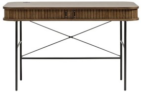 Birou cu aspect de lemn de stejar 60x120 cm Nola – Unique Furniture