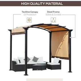 Outsunny, pergola de gradina cu panza glisanta, 295x245 cm | Aosom Ro