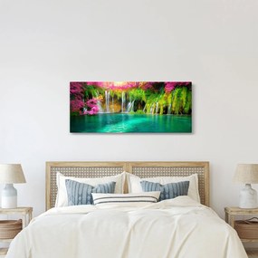 Tablou - Cascada, Lacurile Plitvice, Croația (120x50 cm)