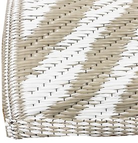 Covor de exterior, cu doua fete, 180x120 cm, bej