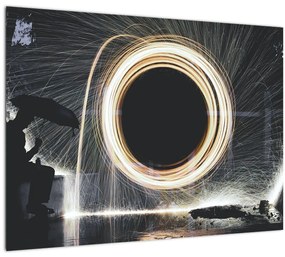 Tablou - Show de lumini în ploaie (70x50 cm), în 40 de alte dimensiuni noi