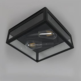 Lampă industrială de exterior cu 2 lumini neagră - Rotterdam