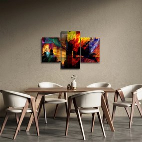 Tablou - Oraș colorat, abstracție (90x60 cm)