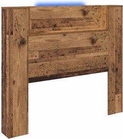 vidaXL Tăblie cap cu raft Lemn Vechi 120 x 15 x 103,5 cm Lemn compozit