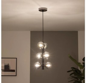 Brilagi - Lustră LED suspendată pe cablu MILLA, 6x G9/3W/230V, negru cromat/sticlă fumurie