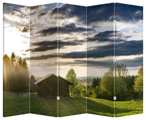 Paravan - Cabana pe luncă (210x170 cm)