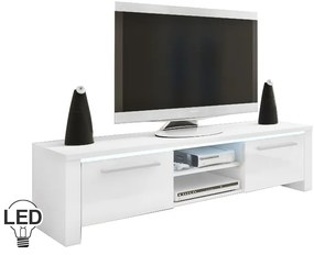 Masă TV/Dulap Freddy (alb + alb lucios). 780040