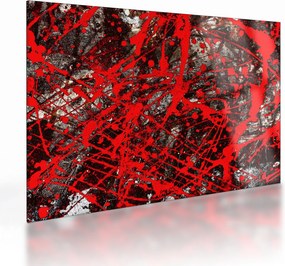 Tablou pe sticlă - Abstracție expresivă (70x50 cm)