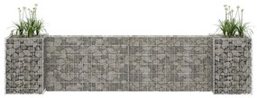 vidaXL Jardinieră gabion in formă de h, sârmă oțel, 260 x 40 x 60 cm