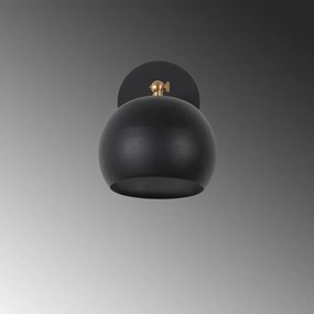 Aplică de perete neagră ø 15 cm Sivani – Opviq lights