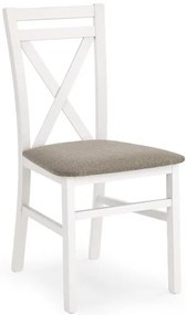 Scaun de sufragerie Delmar alb (alb + bej). 770694