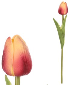 Spumă artificială Tulip mini YEL-PINK, 5 x 5 x 34cm