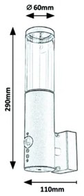 Aplică de exterior cu senzor Rabalux 1xGU10/7W/230V IP44