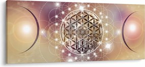 Tablou - Mandala cu elemente (120x50 cm)