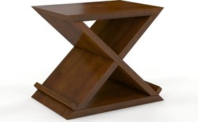 Noptieră lemn masiv TerraCraft 1 Sertar Pin, 42 × 35 × 40 cm - Wenge