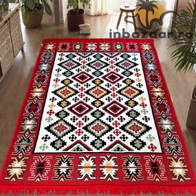 Covor rustic traditional 80x150 cm Rosu