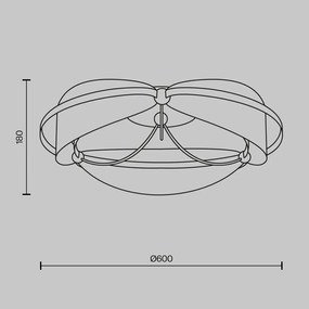 Lustra LED aplicata design decorativ Breeze