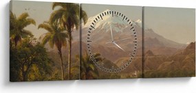 Tablou - Frederic Edwin Church, Tamaca Palms, reproducere (cu ceas) (90x30 cm)