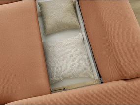 Canapea portocalie extensibilă/cu spațiu de depozitare 265 cm Ezechiel – Bobochic Paris