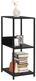 vidaXL Bibliotecă mică, negru, 33,5 x 39,6 x 79,7 cm, lemn prelucrat