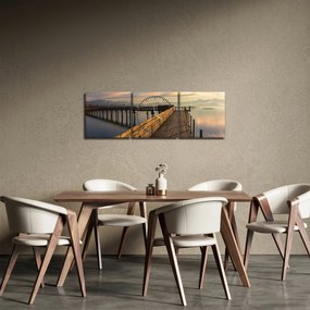 Tablou - e malul lacului Obersee (cu ceas) (90x30 cm)