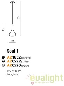 Pendul design modern Soul 1 white