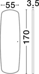 Oglinda cu iluminat LED pentru baie IP44 SINIA 55x170cm