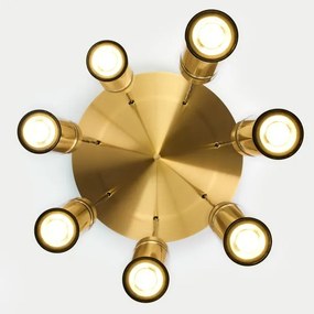 Lustră pe cablu Jupiter 2021 ALAS 7xGU10/10W/230V auriu
