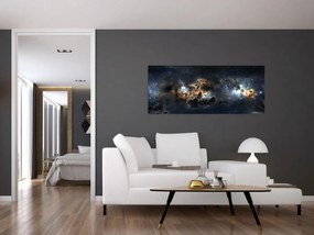 Tablou - Universul cu Nebula (120x50 cm)