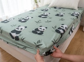 Cearsaf din microfibra PANDA RELAX mentol 90x200 cm