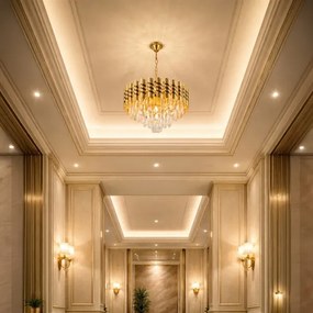 Brilagi - Lustră suspendată pe lanț CRISTAL, 5 x soclu E14 (max. 40 W pe bec), 230 V, diametru 38 cm