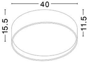 Plafoniera LED moderna Fano 40cm NVL-71045001