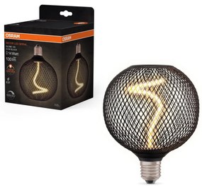 Bec LED dimabil Osram DECOR FILAMENT G125 E27/3,5W/230V 1800K negru