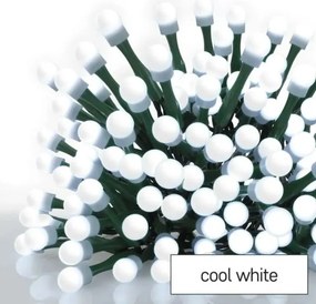 Ghirlandă LED de Crăciun pentru exterior 80xLED/8 funcții 13m alb rece IP44