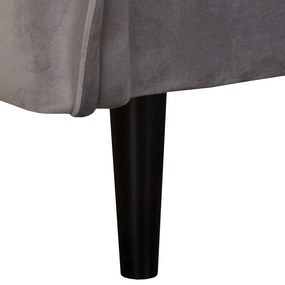 Fotoliu gri cu tapițerie din catifea Juli – Ropez