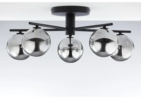 Jupiter 2048 - Plafonieră aplicată PRATO, 5xG9/14W/230V, negru/gri fumuriu