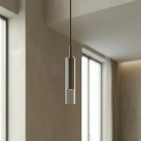 Spot modern gunmetal cu sticlă transparentă pentru sistem de șină monofazat - Slimline Loyce