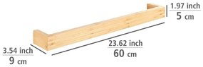 WENKO 24742100 - Suport pentru prosoape BAMBUSA, 60 x 9 cm, maro