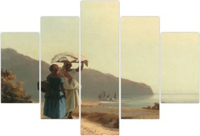 Tablou - Camille Pissarro, Two Women Chatting by the Sea, St. Thomas, reproducere (150x105 cm)