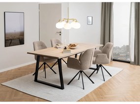 Scaun de sufragerie gri închis tapițat Aura – Actona