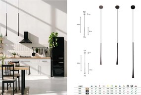 Pendul LED design modern minimalist 3cm COFFEE Big