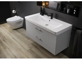 Cersanit S801-338-DSM - Dulap de baie suspendat LARA cu lavoar, 80 cm, alb